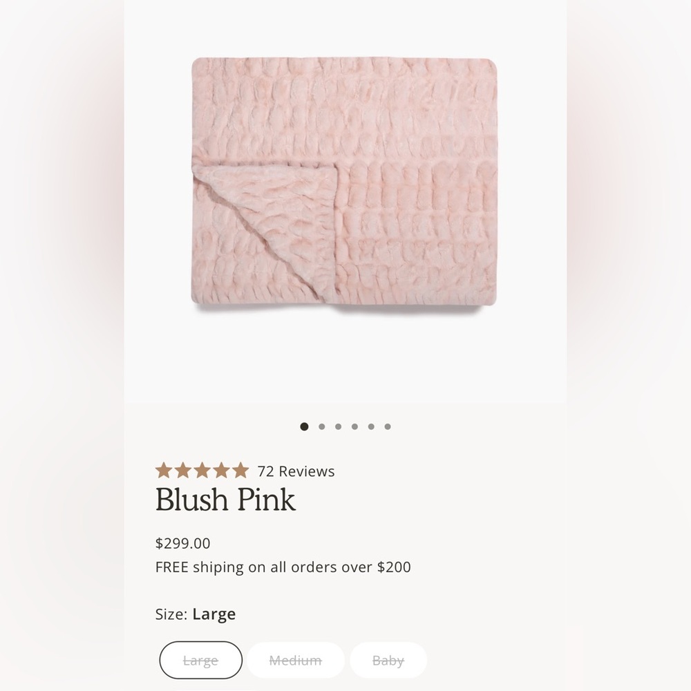 NWT Lola Blush Pink Blanket